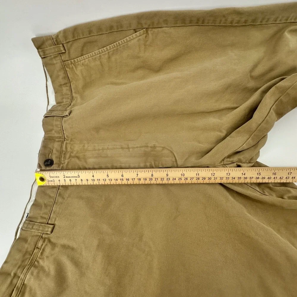 Polo‎ Ralph Lauren Mens 42T Khaki Chino Shorts Tan Cotton Tall Long 42L Solid